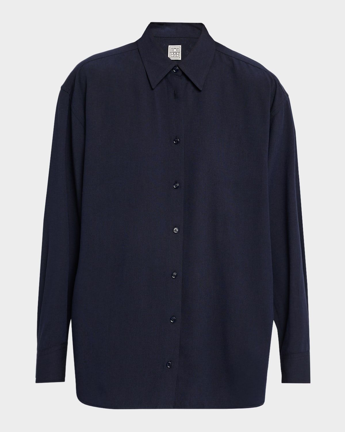Classic Fluid Button-Front Shirt