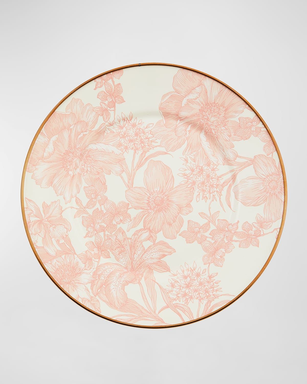 Rosy English Garden Enamel Salad/Dessert Plate