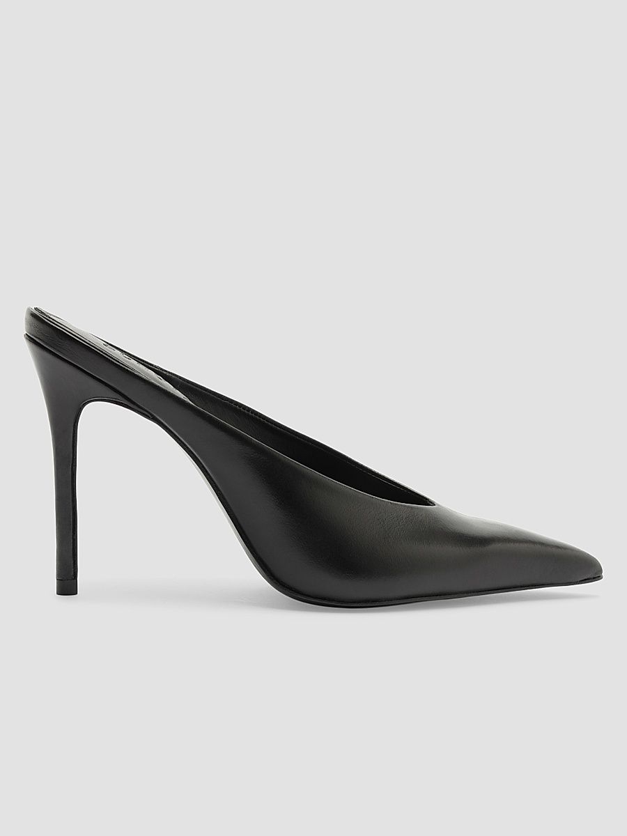 Women's Loren 100MM Leather Mules - Black - Size 5