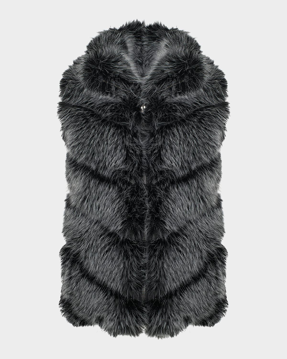Fur-Free Quilted Faux Fox Vest