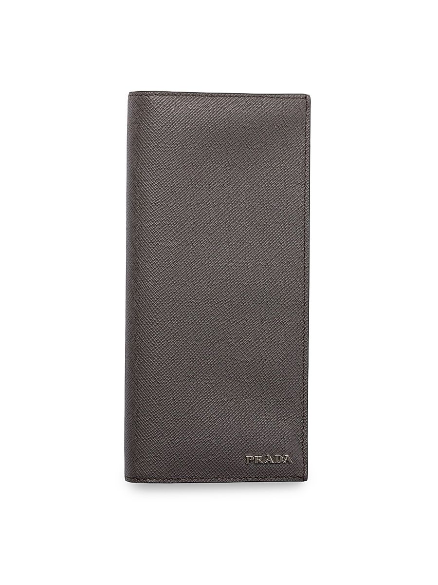 Men's Saffiano Leather Wallet - Grey