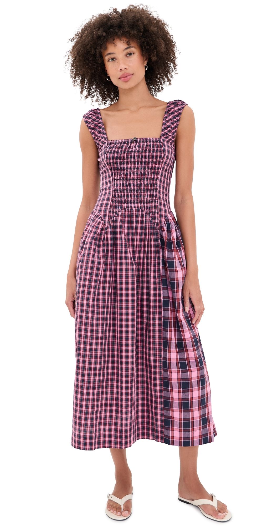 Damson Madder Mallory Midi Dress Magenta 16