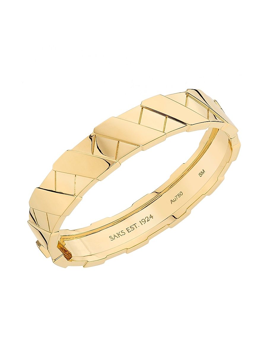 Women's Helix Infinite Large Bangle 18K Yellow Gold - Yellow Gold - Size Large