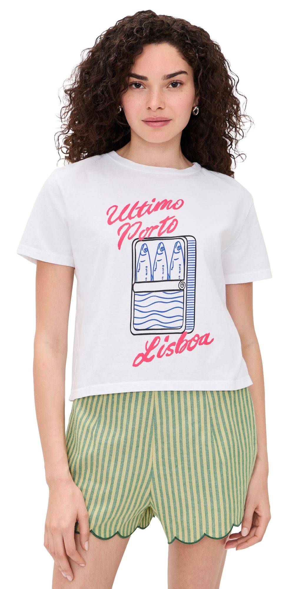 Sunny Somewhere Lisbon Sardines - Everyday Tee White M