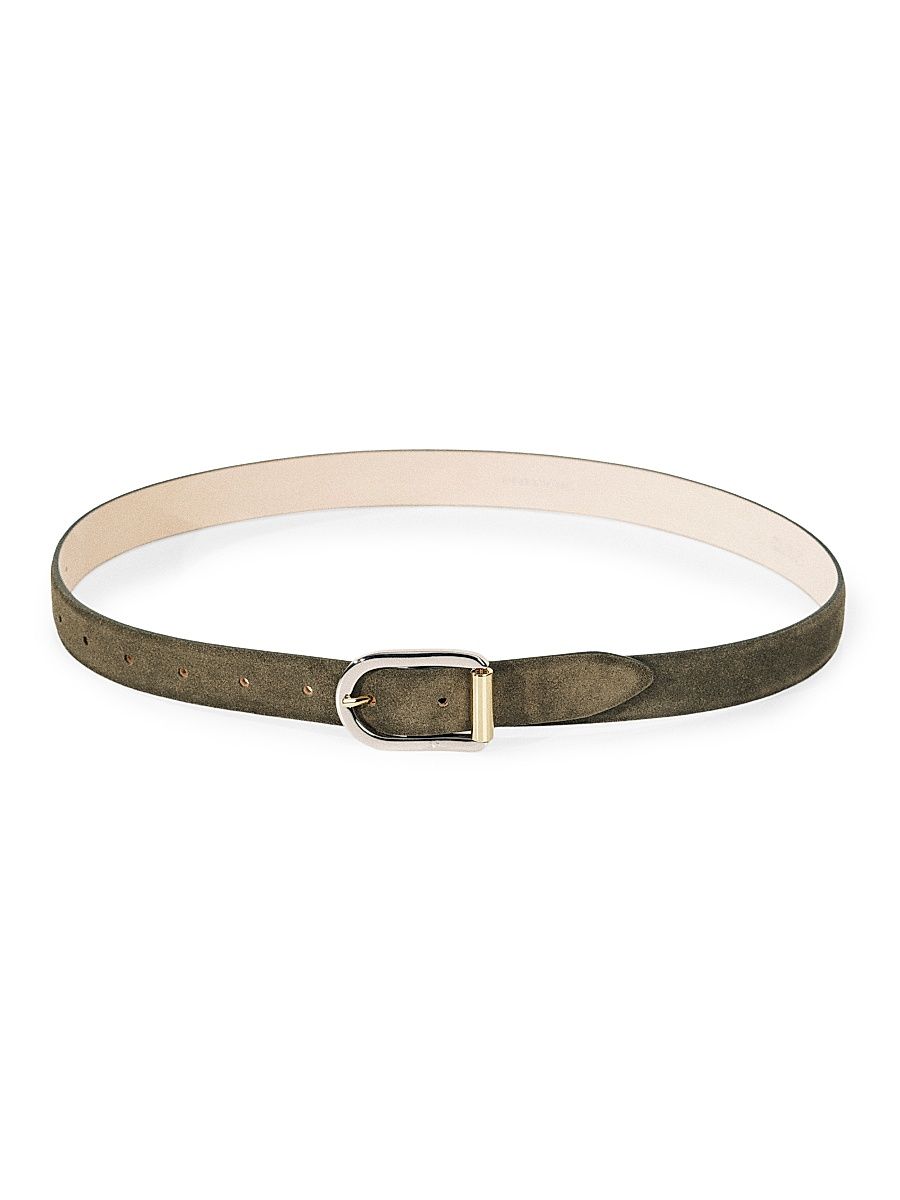 Women's Mija Suede Belt - Olive Silver And Gold - Size Medium