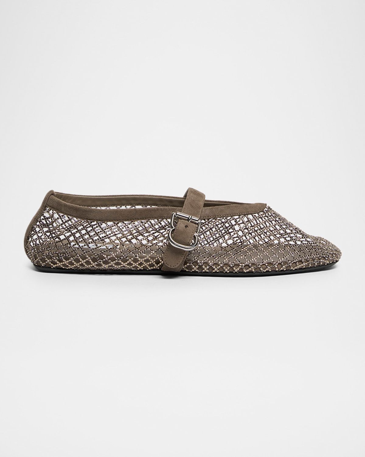 Crystal Mesh Ballet Flats