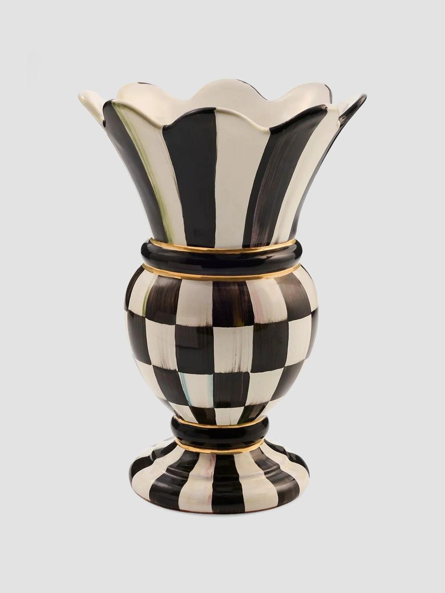 MacKenzie-Childs Courtly Check Small Vase