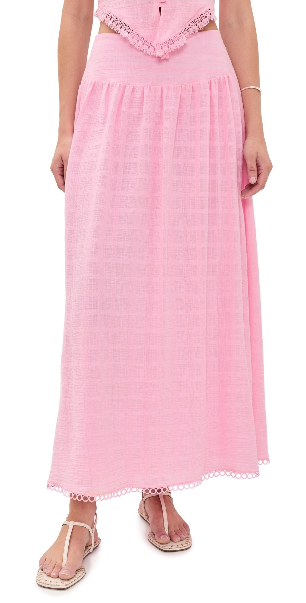 Peixoto Camila Maxi Skirt THATCH PINK L