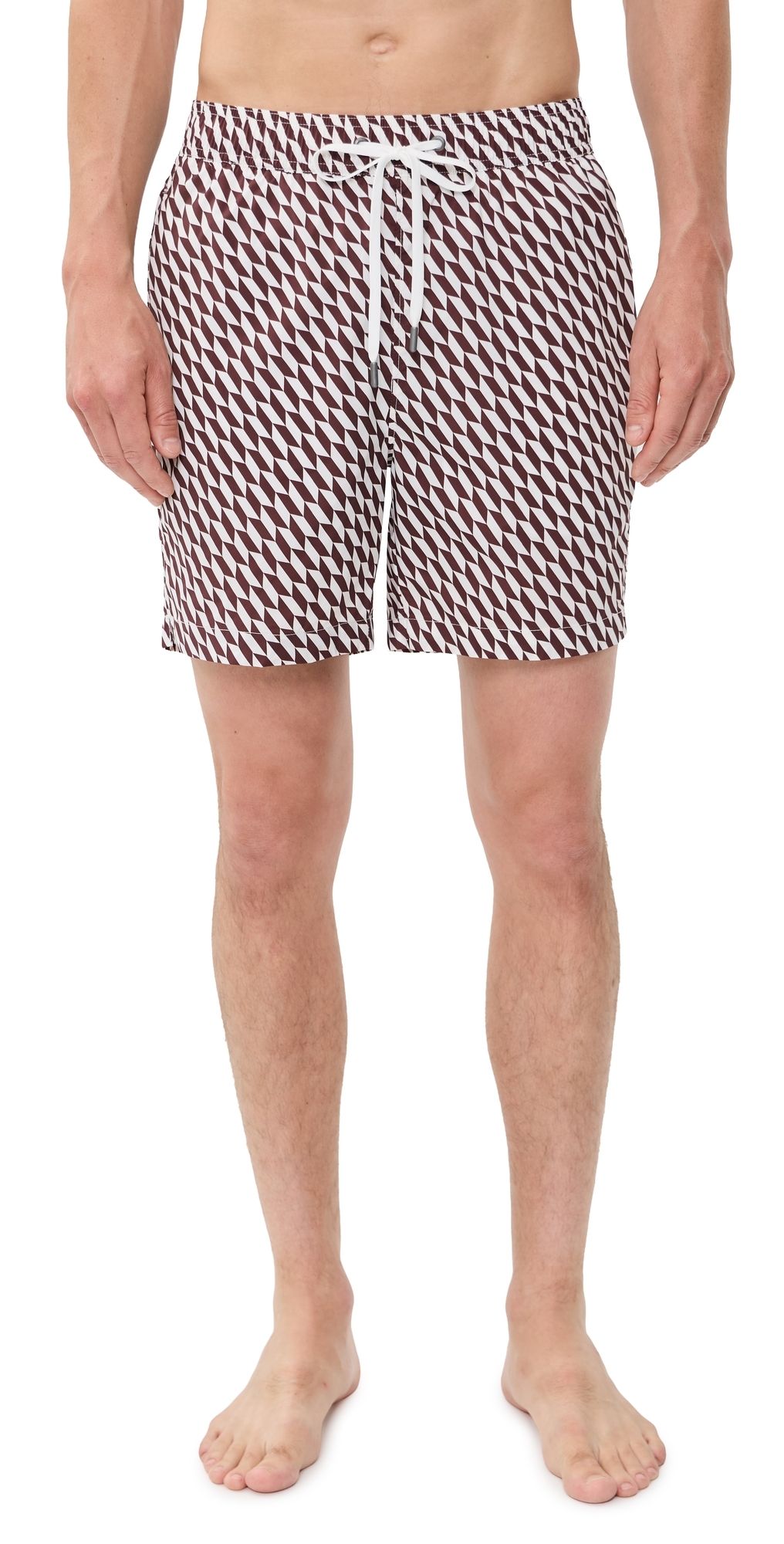 Onia Charles Swim Trunks 7 Siena Geo Chocolate Multi M
