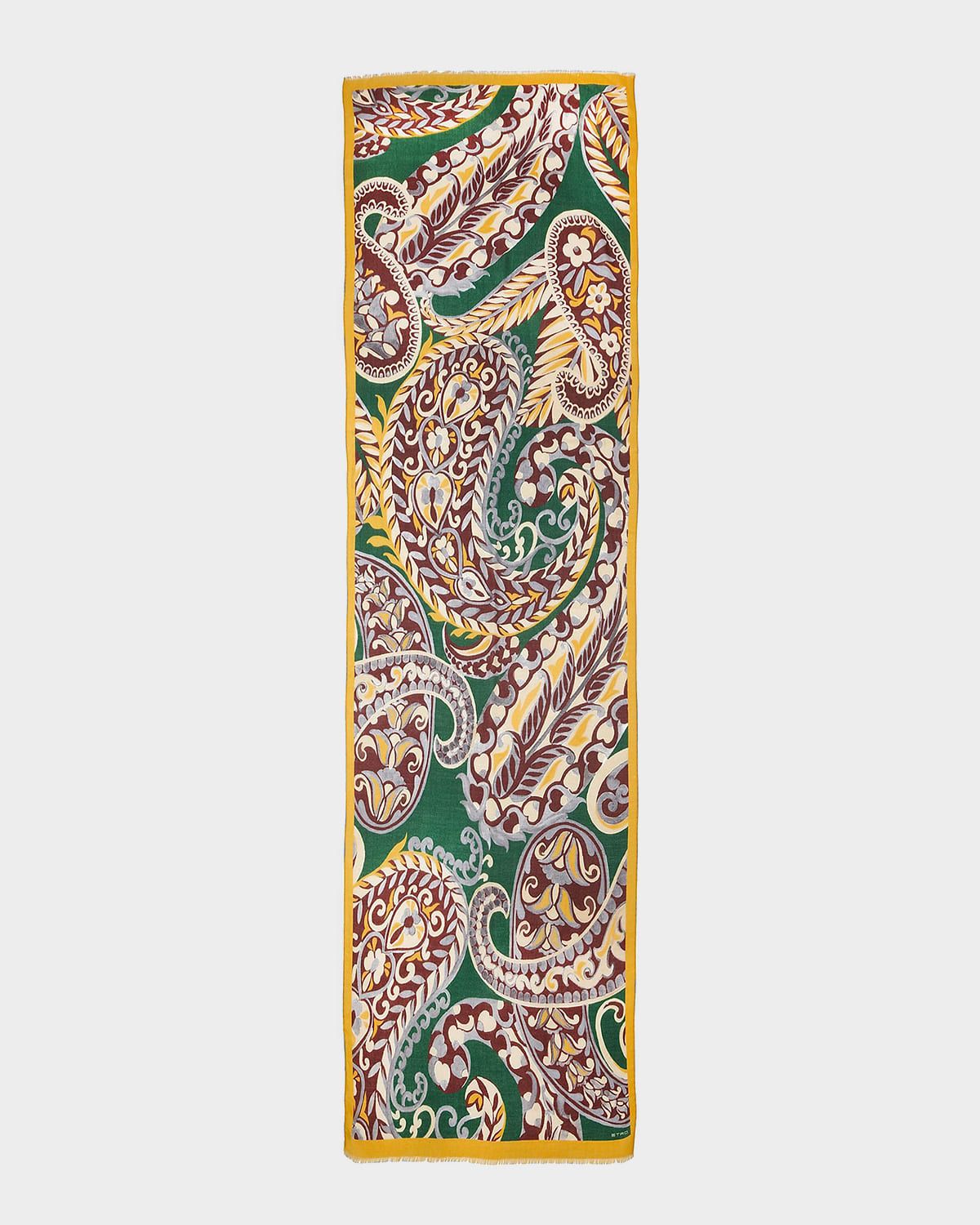 Orfeo Silk-Blend Paisley Scarf