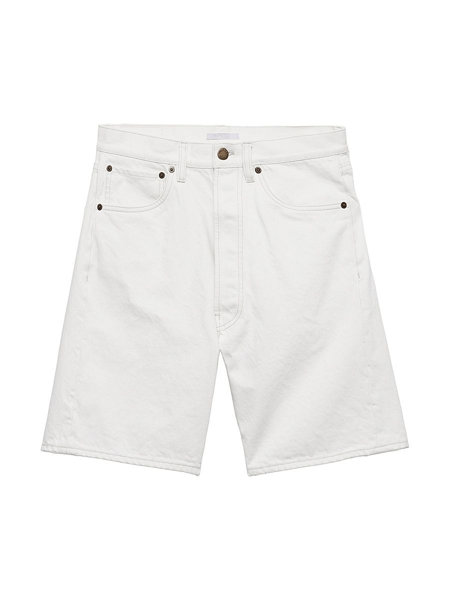 Men's Old Denim Bermuda Shorts - White - Size 34