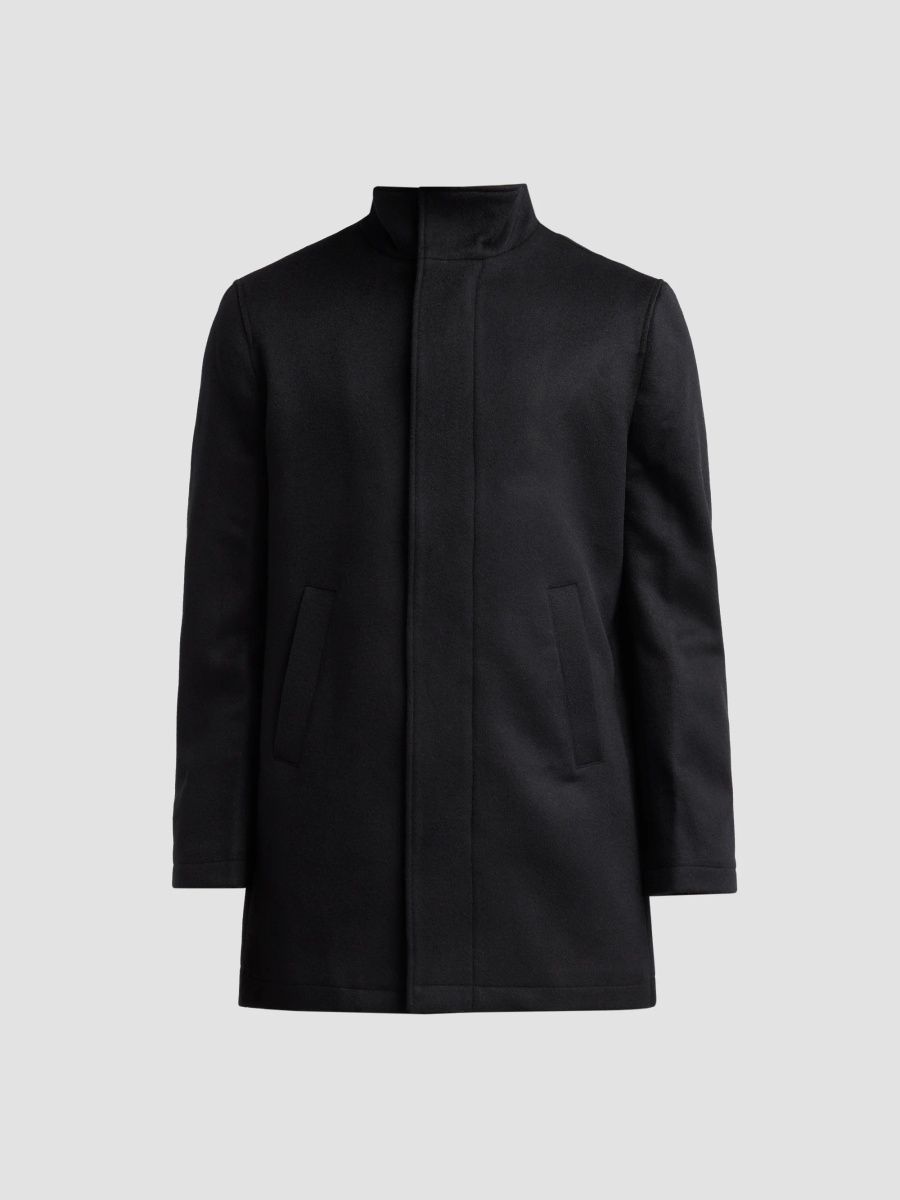 Saks Fifth Avenue Men's Wool-Cashmere Car Coat - Black - Size XXXL