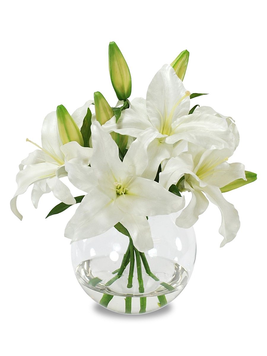 Everyday Floral Imitation Casablanca Lily In Glass Vase