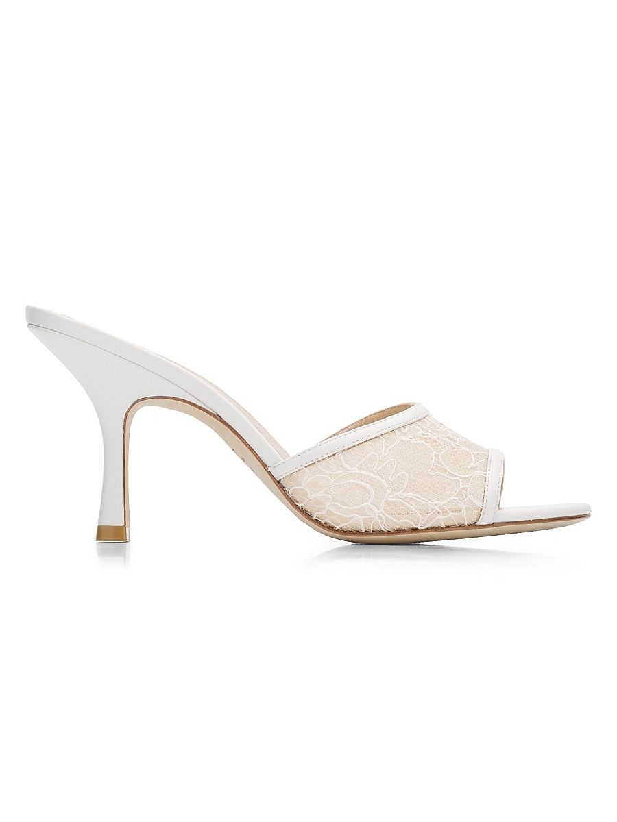 Women's Bareitall 85MM Slide Sandals - Blanco - Size 9.5