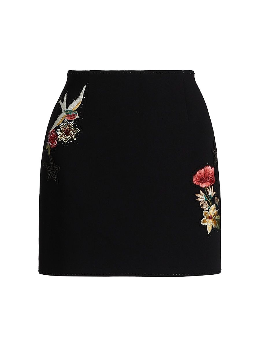 Women's Western Amour Doris Floral Miniskirt - Black Multi - Size 14