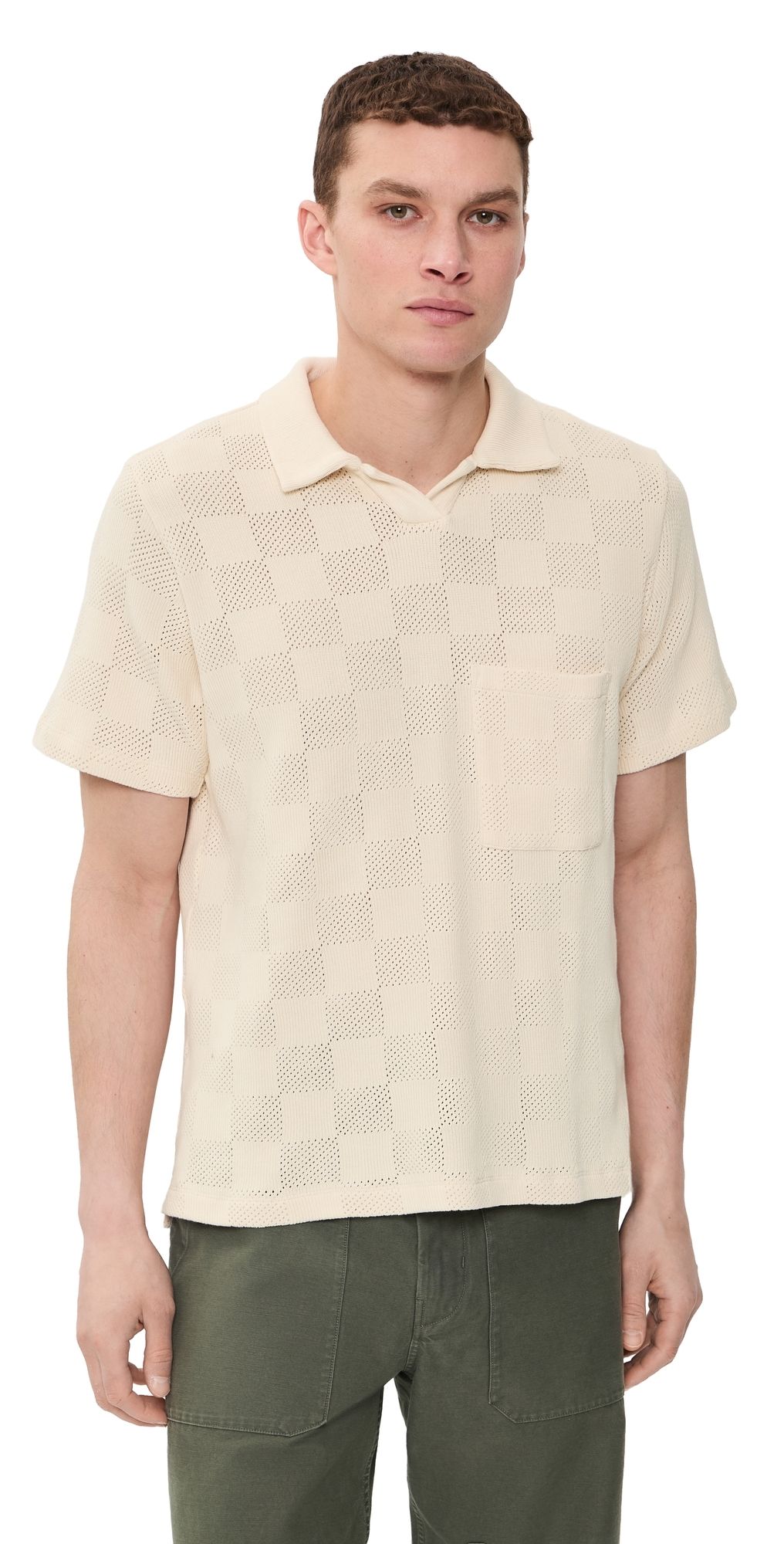 Universal Works Vacation Polo Ecru XL