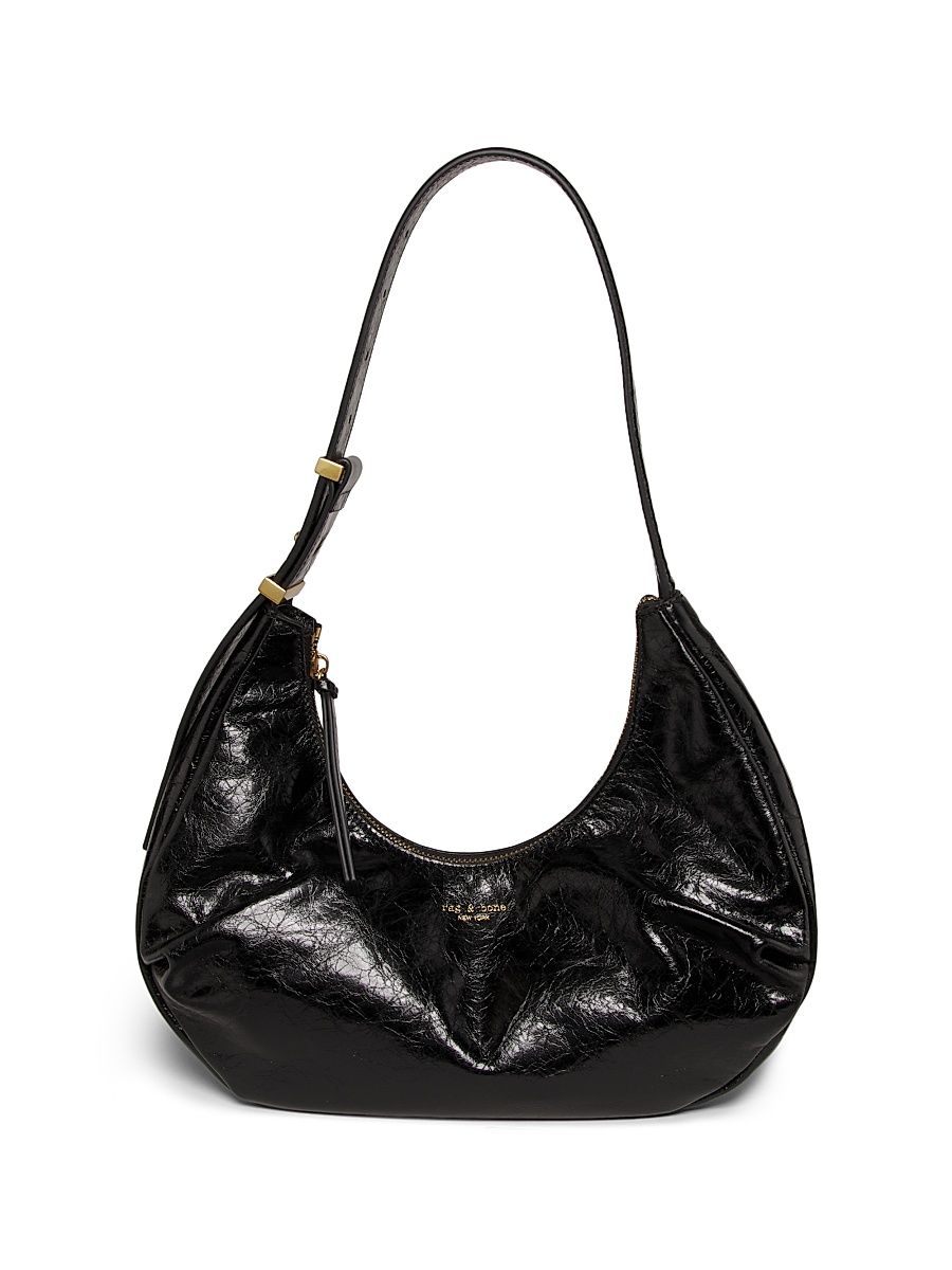 Women's Hudson Leather Hobo Bag - Black