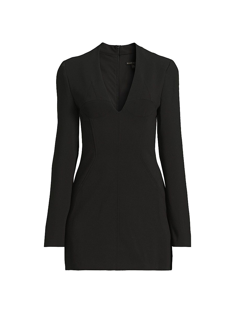 Women's Kenna Stretch-Crepe Micro-Minidress - Black - Size 12