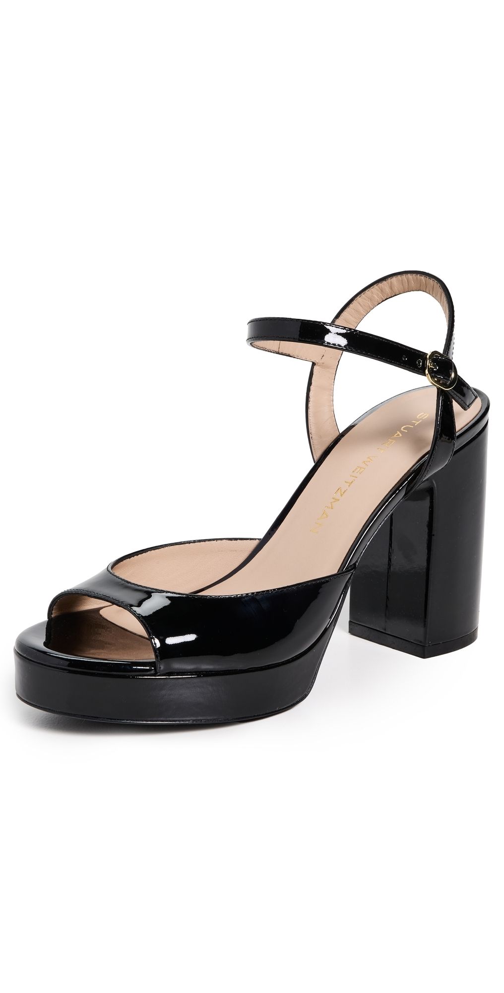Stuart Weitzman Dayna II Platform Sandals Black 11