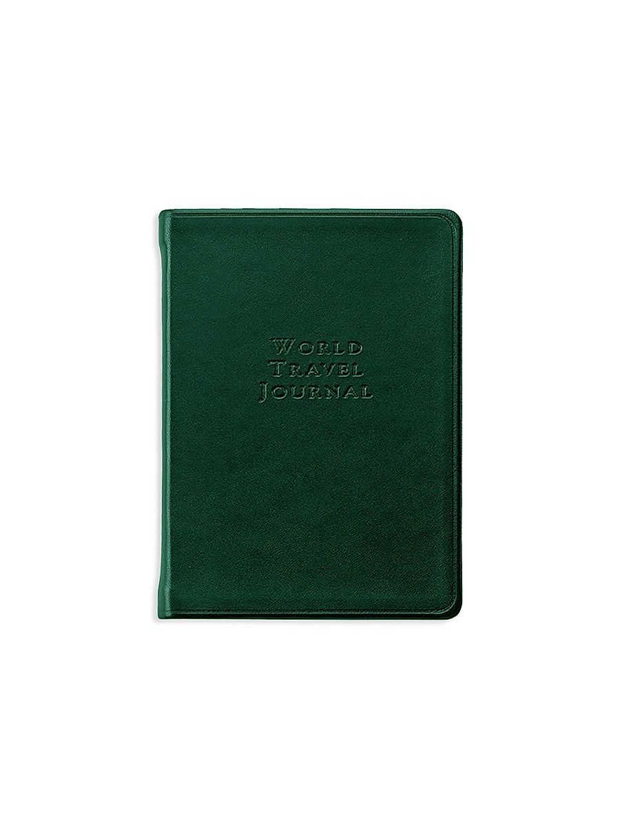 World Travel Leather Journal - Green