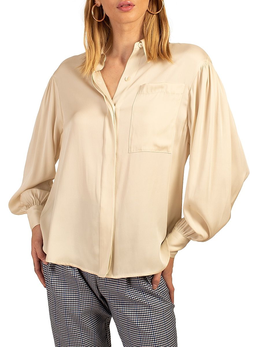 Women's Anuka Silk-Blend Dolman Sleeve Shirt - Paprika - Size Large