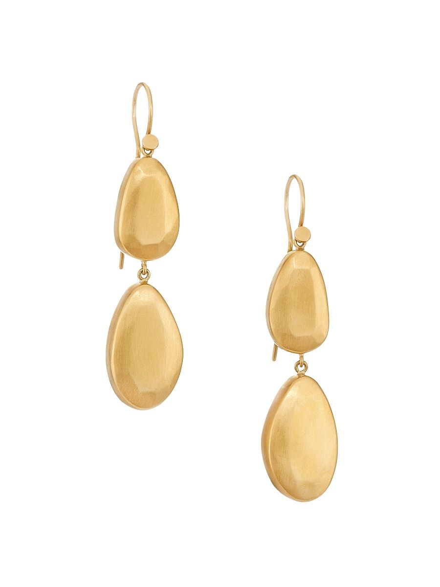 Women's 22K Yellow Gold Double-Drop Earrings - Yellow Gold