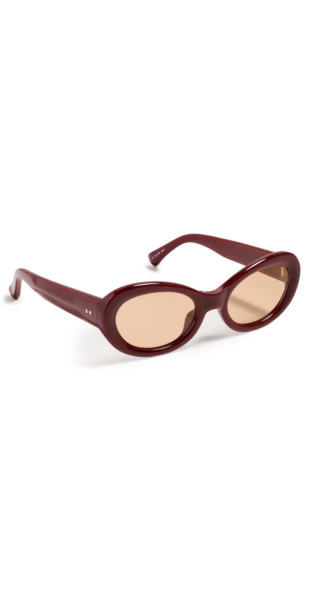 Dries Van Noten Oval Sunglasses Red One Size
