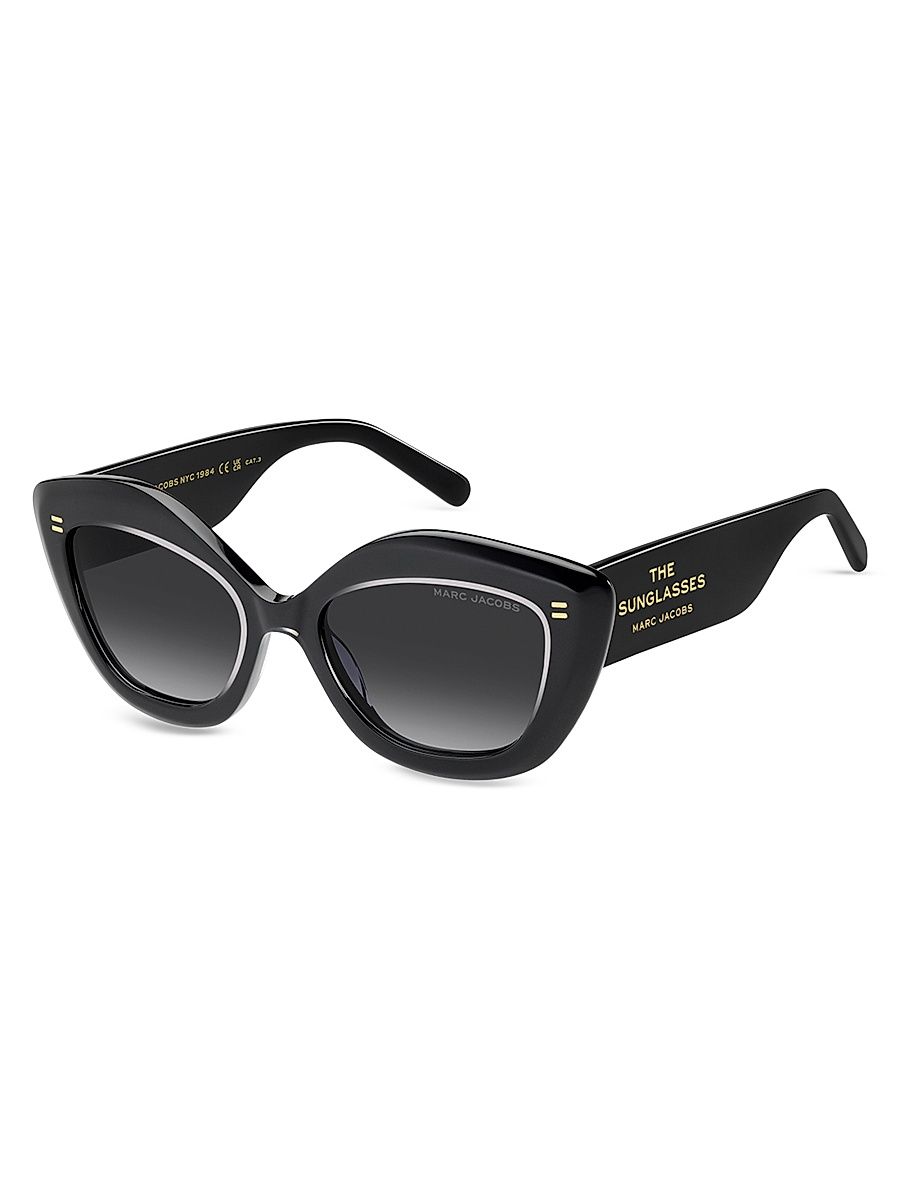 Women's 52MM Cat-Eye Sunglasses - Black