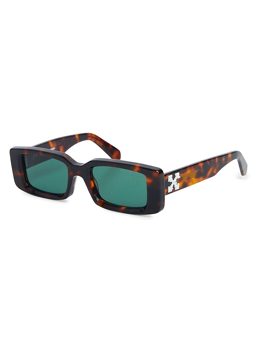 Men's Arthur 50MM Rectangle Sunglasses - Brown Pattern
