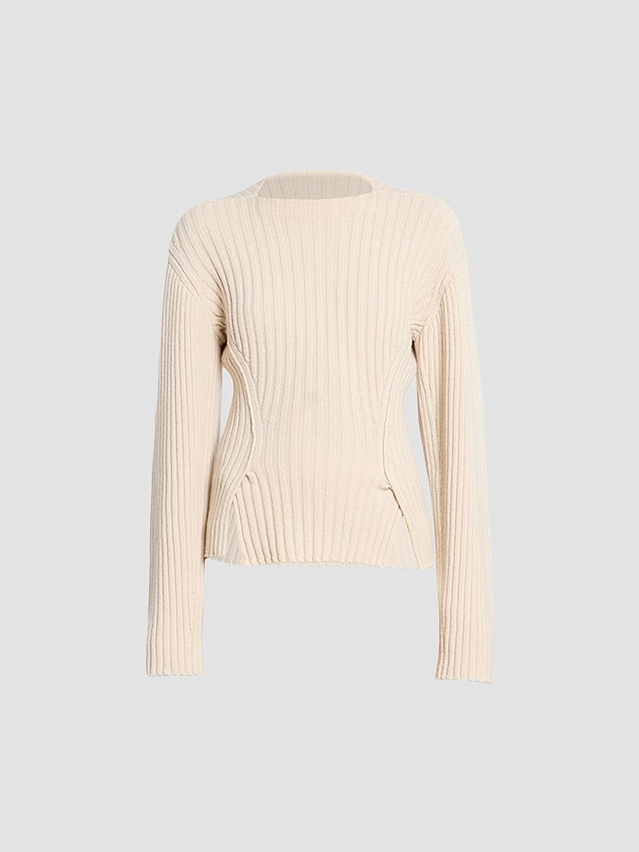 Victoria Beckham Women's Rib-Knit Wool-Cashmere Sweater - Elderflower - Size Medium