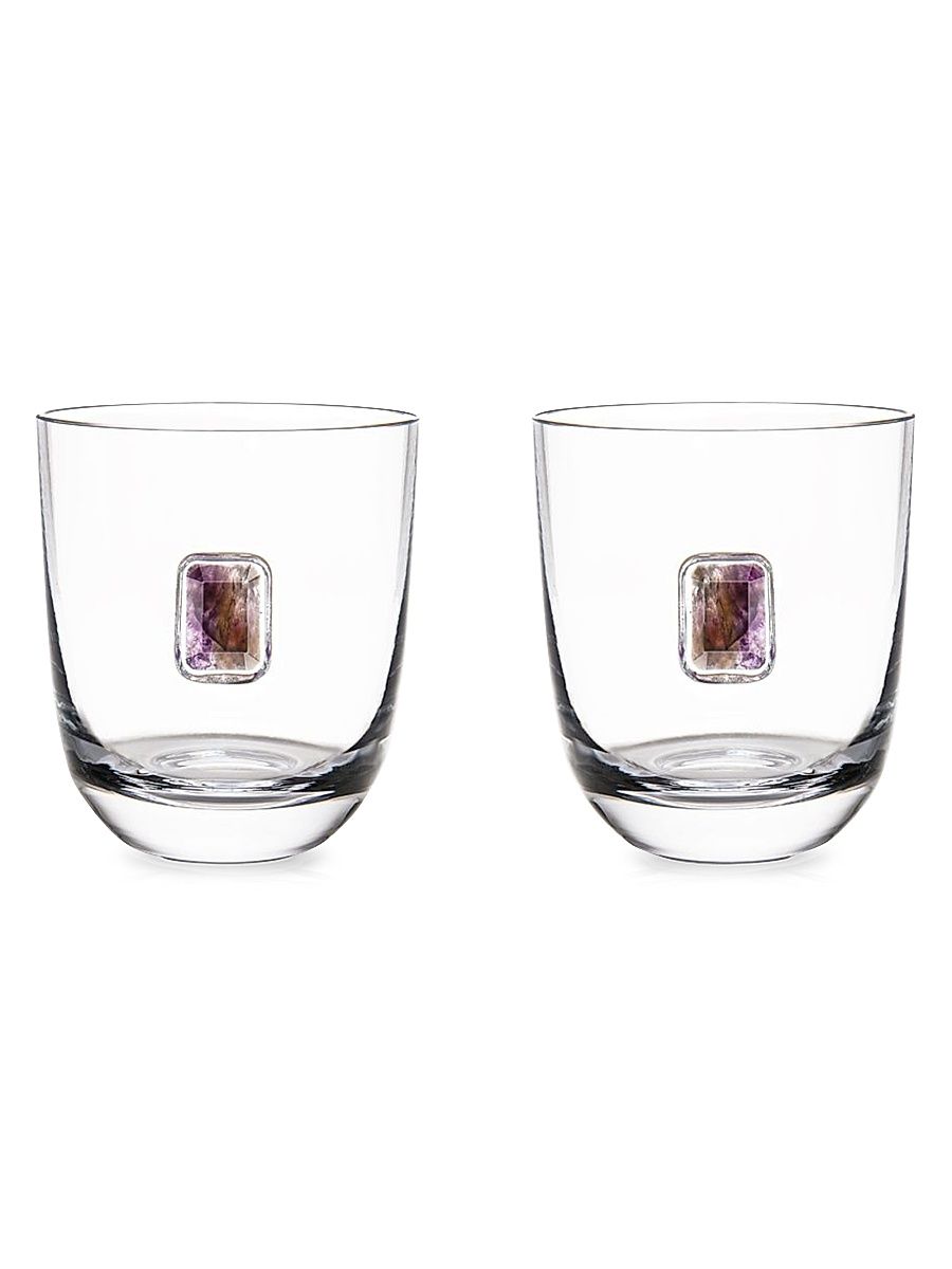 Elevo 2-Piece Smoke Agate Double Old-Fashioned Glass Set