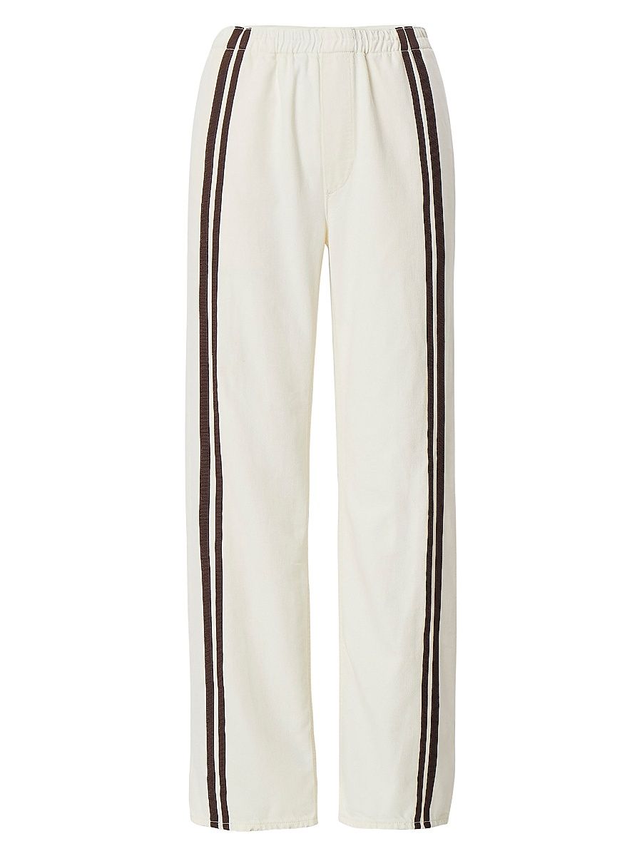 Women's Logan Pull On Track Pants - Ecru Sport - Size Large