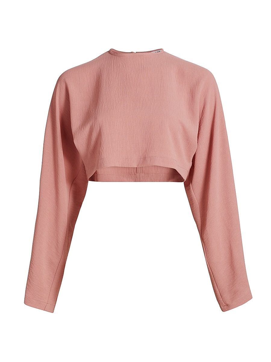 Women's Juliette Body-Con Crop Top - Mauve - Size Large