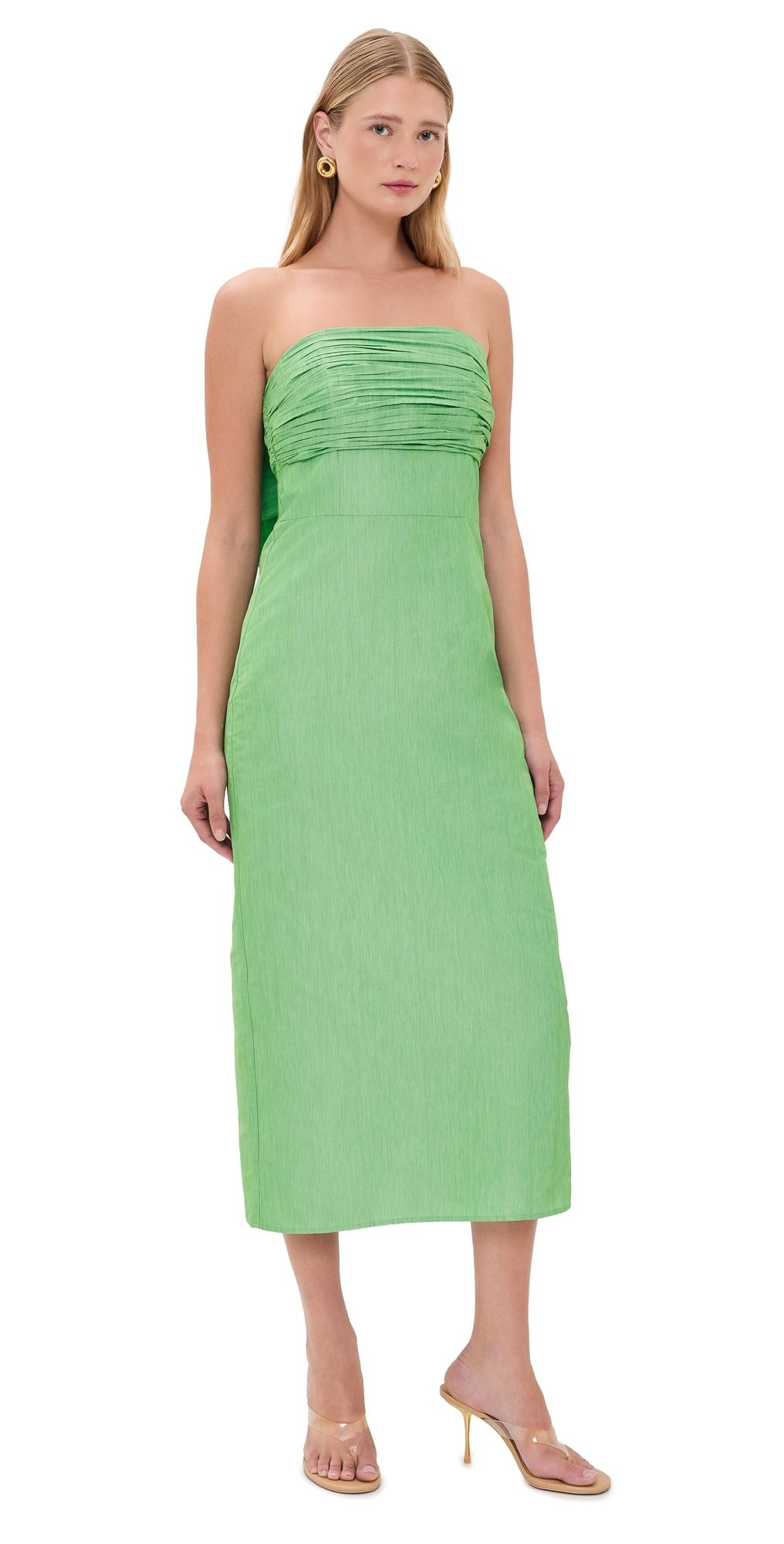 Shoshanna Katerina Midi Dress Verde 0