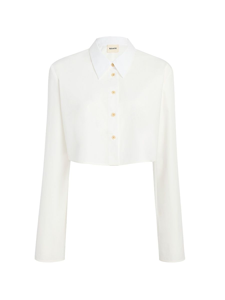 Women's Fritz Cotton Boxy Shirt - Chalk - Size XL