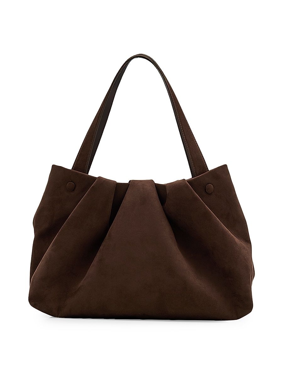 Women's Athena Faux Suede Tote Bag - Ebony