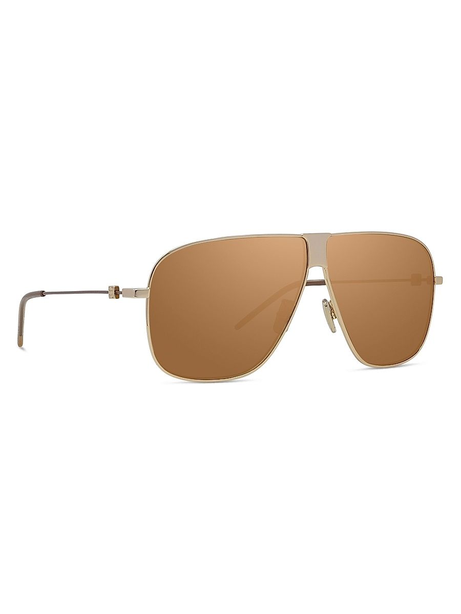 Women's GV Speed 64MM Pilot Sunglasses - Gold Brown