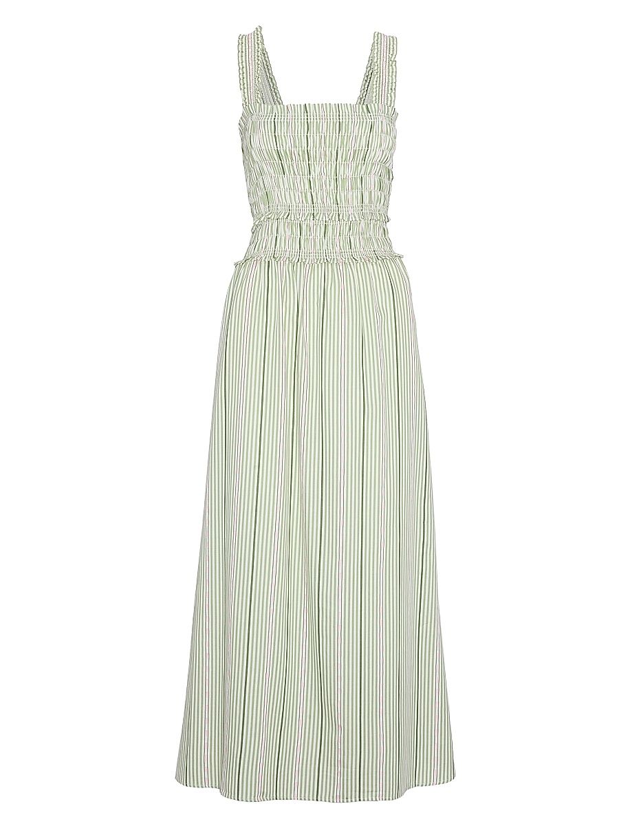 Women's The Azalea Maxi Nap Dress - Green Jacquard Stripe - Size XXXXL