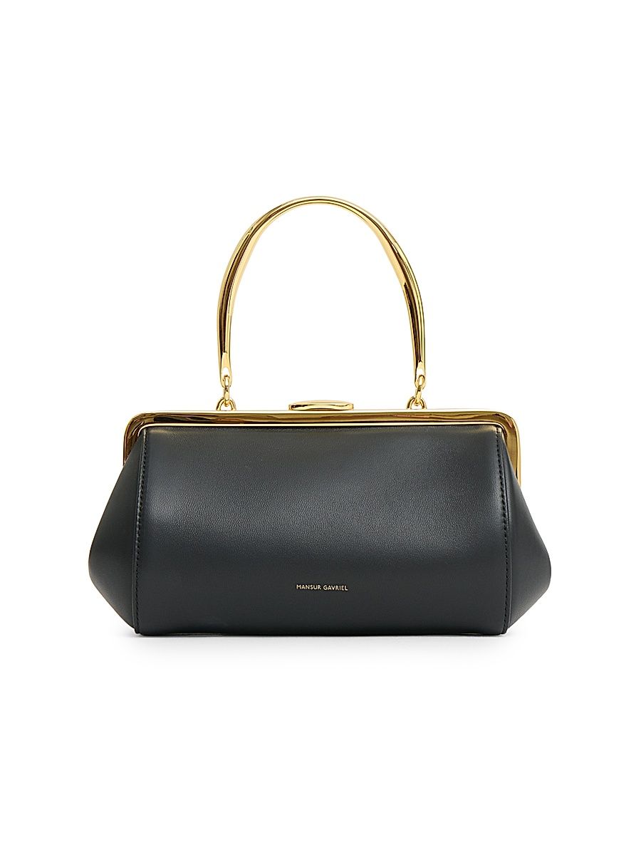 Women's Pina Leather Top Handle Bag - Black