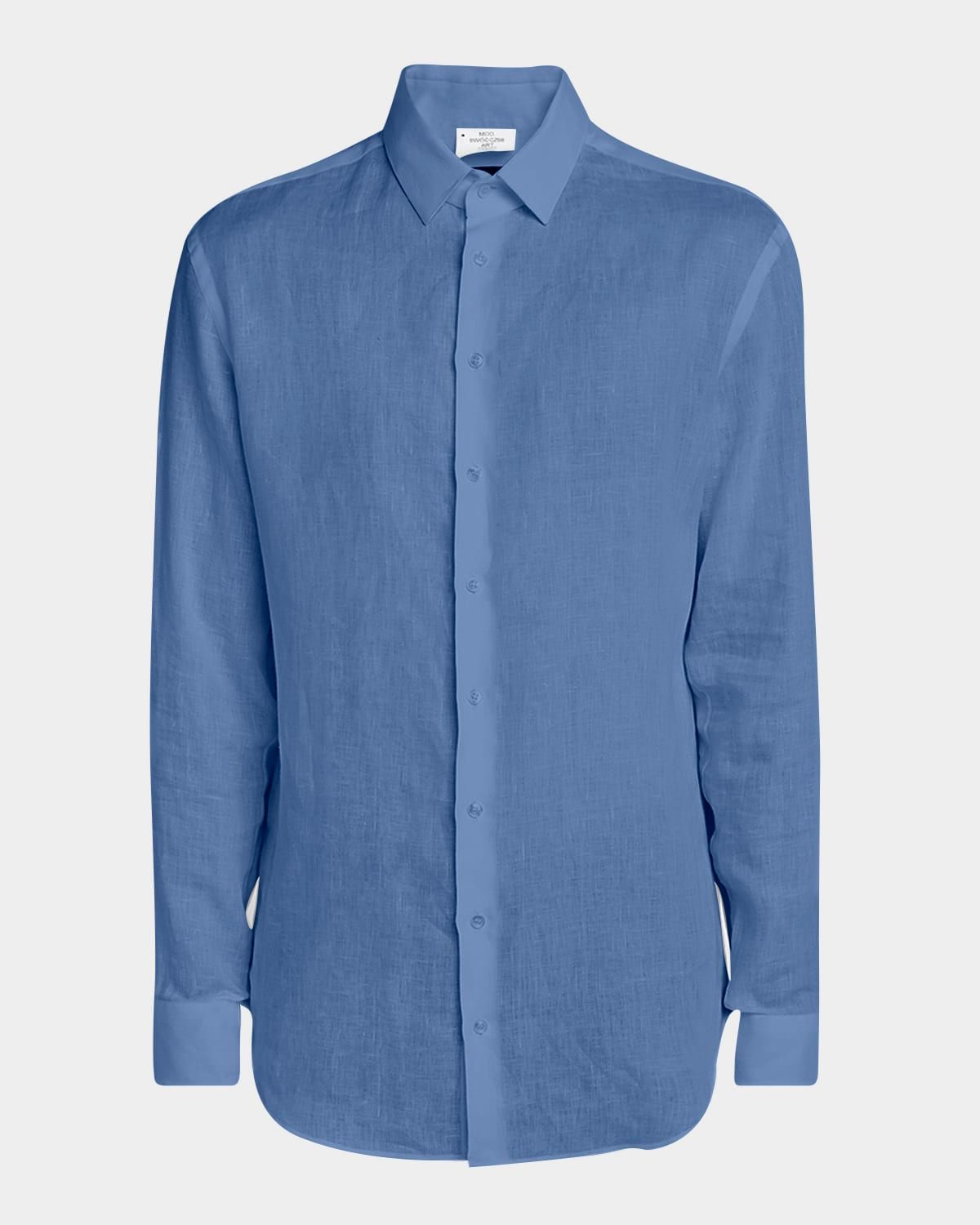 Men & apos;s Classic Solid Linen Sport Shirt