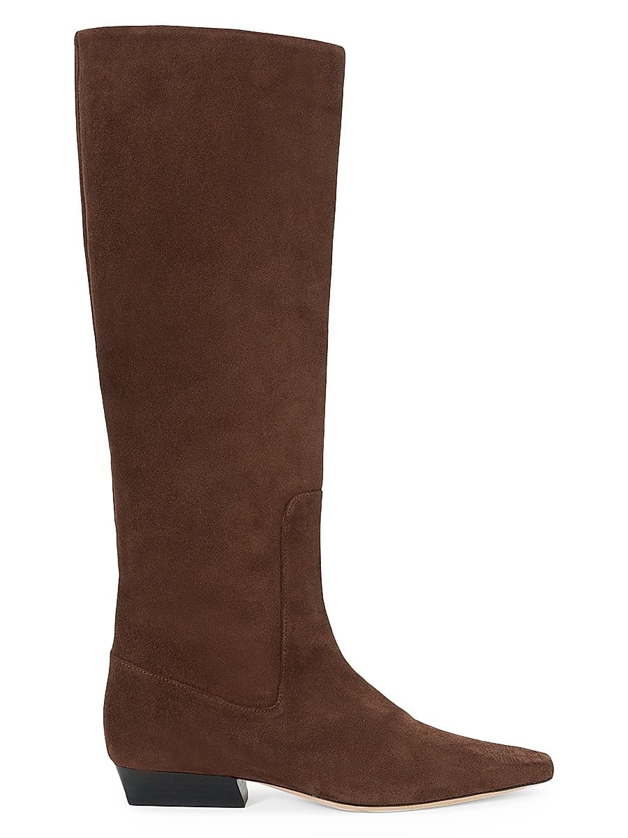 Women's Wally 25MM Suede Knee-High Boots - Tan - Size 11