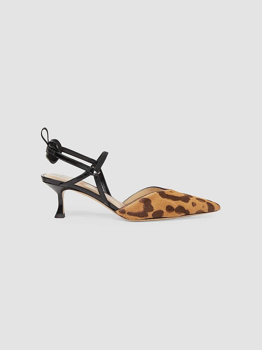 Women's Very Colibri 55MM Leopard-Print Calf Hair Slingback Pumps - Miele Brown - Size 12