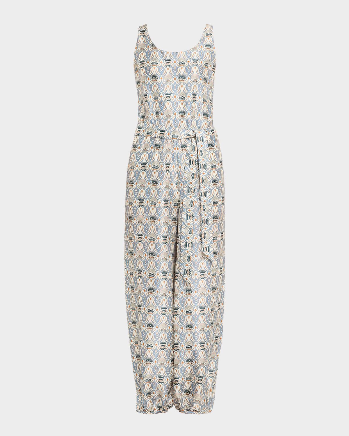 Nadia Belted Wide-Leg Cuffed Romper