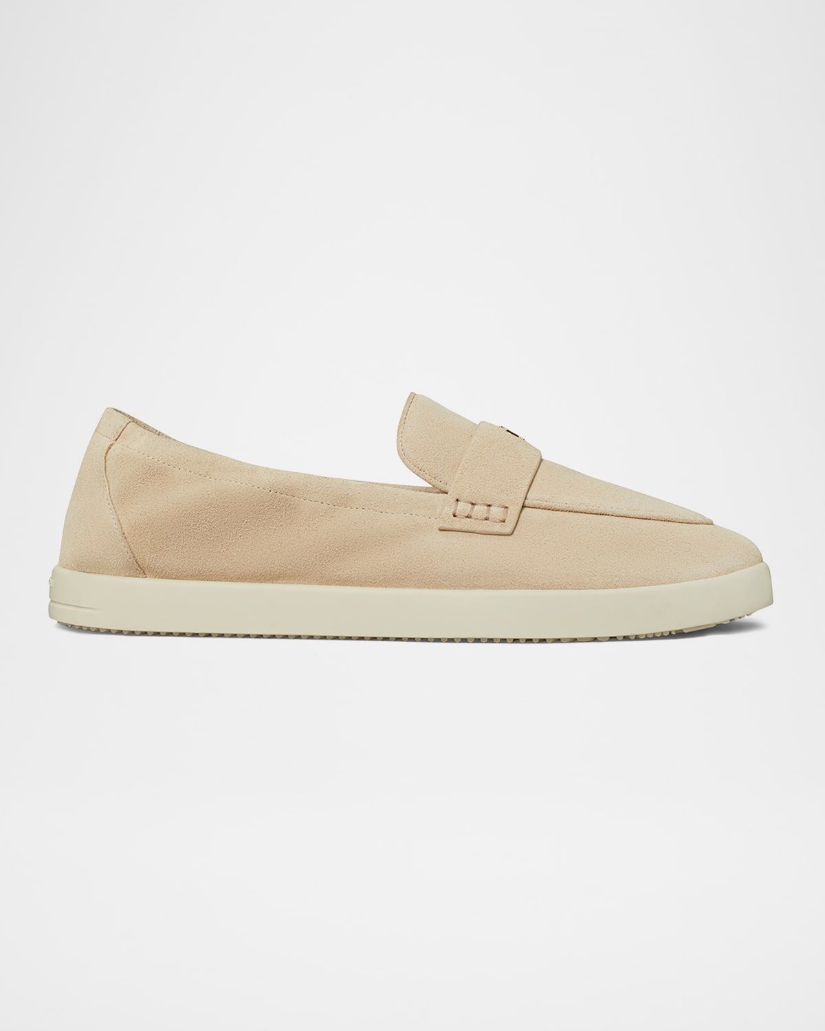Sporty Suede Slip-On Loafers