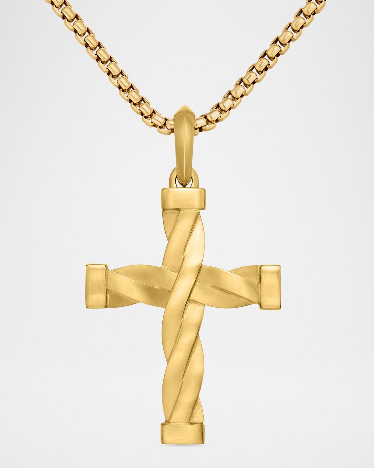 DY Helios Cross Pendant in 18K Gold, 36mm