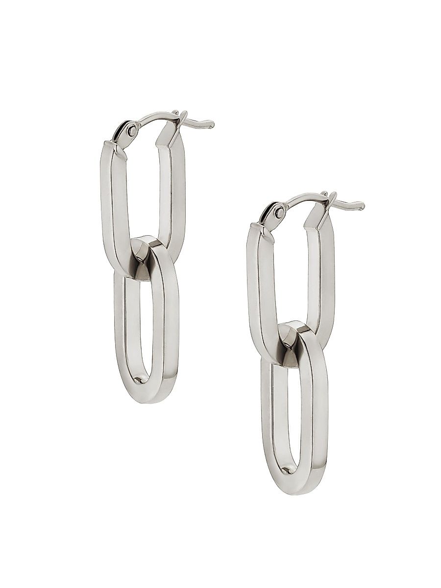 Women's 14K White Gold Shift Drop Earrings - White Gold