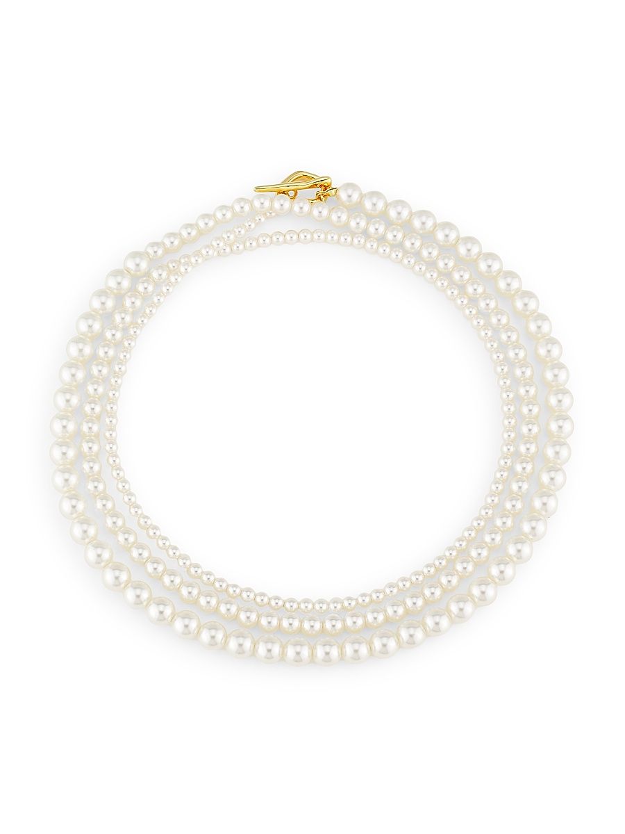 Women's Louise 14K-Gold-Plated & Cultured Freshwater Pearl Long Necklace - Pearl