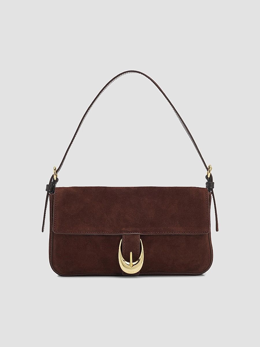 Staud Women's Harlow Suede Shoulder Bag - Mahogany