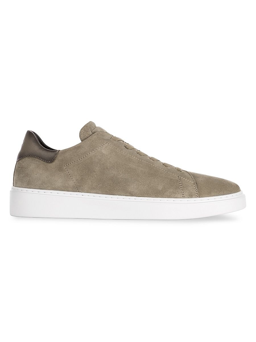 Men's James Suede Low-Top Sneakers - Antilope - Size 12