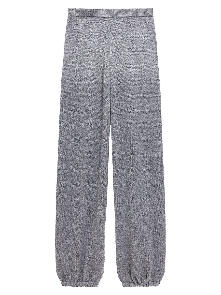 Women's Heathered Cashmere Sweatpants - Light Charcoal - Size Medium